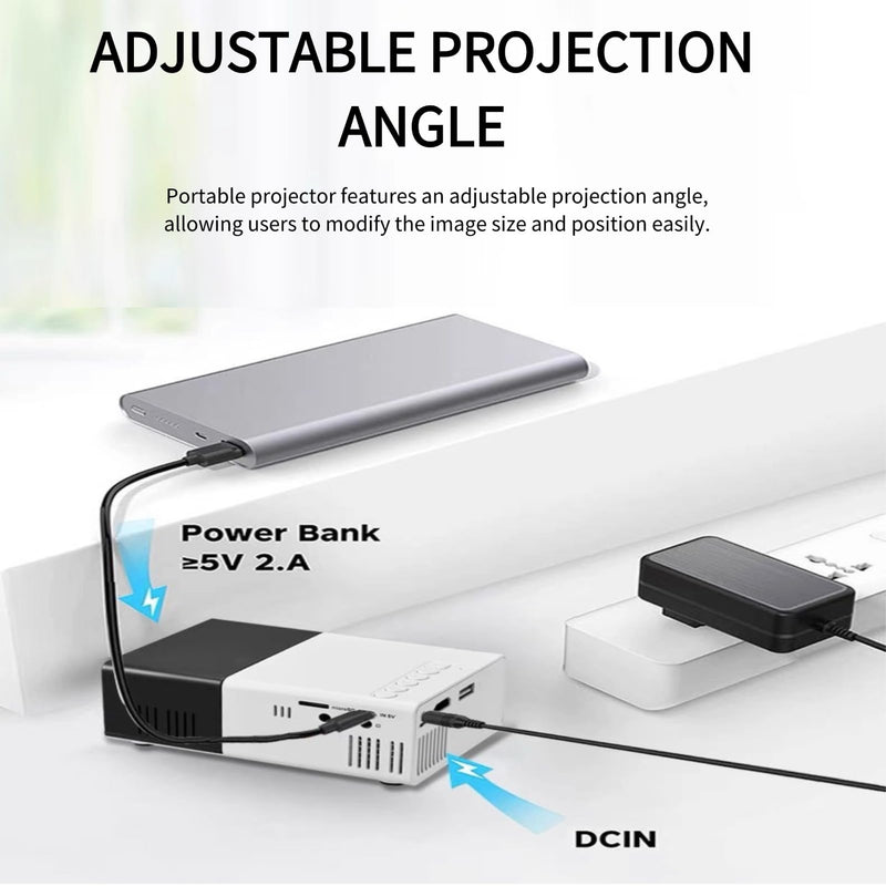 Mini Projector proyector 1080P HD Mini Kid Projector Black White proyector for Videos Projectors