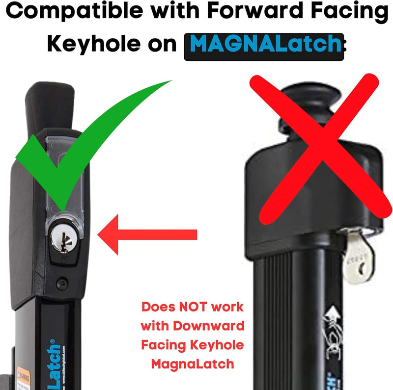 Key Replacement for Magna Latch Series 3 with Forward Facing Keyhole (New Style) - Key 313131 for Lokklatch & MagnaLatch Pool Gate Models with Robby's Cloud Key Float Keychain (3 Pack) Magna Latch Series 3 Key