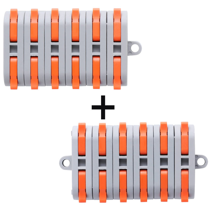 90 pcs XHF Conductor Compact Connectors Lever Connectors Nuts, Electrical Connectors Wire Terminals for Any Circuit Inline Splices 28-12 AWG (SPL-1) 90 PCS
