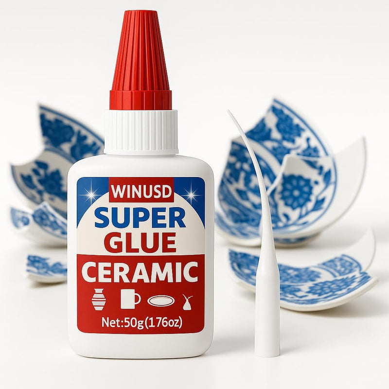 50g Ceramic Super Glue Adhesive - Instant Repair for Porcelain, Pottery, Dishes & Tiles | Waterproof, High Resistant | Strong Bond for Kitchen Sink, Bathroom, DIY Crafts & Home Decor Fixes - NewNest Australia
