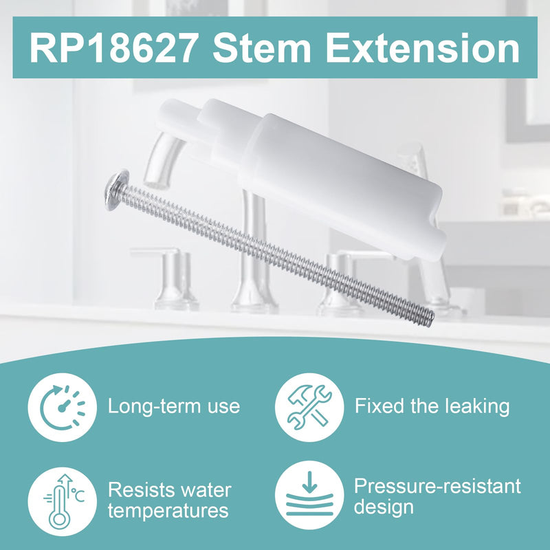 RP18627 Faucet Stem Extender for Delta Shower Valve Handle,Extension Shower Hose Water Diverter-Tub and Shower Taps Knob Hardware Accessories with Screws