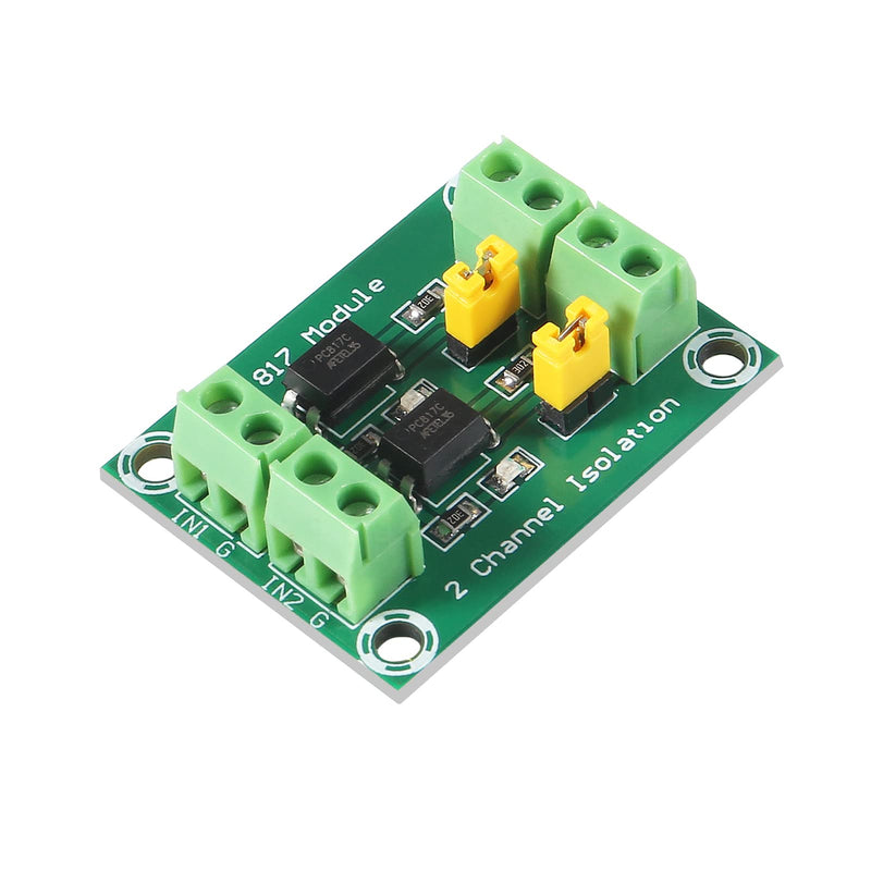6PCS PC817 2 Channel Voltage Converter Module Optocoupler Isolation Driving Module 3.6-30V Driver Photoelectric Isolated Module for Triode, MOS Tube, Low Power Relay Module (6PCS 2Channel) 6PCS 2Channel