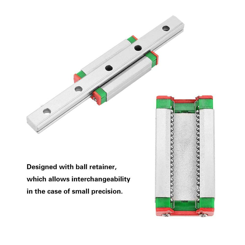 100mm MGN9H Miniature Bearing Steel Linear Motion Rail 9mm Width + Slide Block Linear Rail for Automatic Equipment, Precision Measuring Equipment