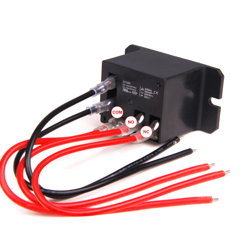 4Pcs Miniature Power Relay 30A, AC120V Coil, SPDT(1NO 1NC) Mini 120 Volt Relays with Quick Connect Wires NT90 AC120V-4Pcs AC120V x 4