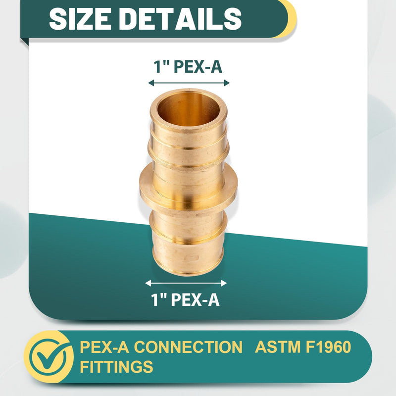 5-Pack Niikappu PEX A Fitting, 1" x 1" Pex-A Coupling(PEX1960011-5) 5 1" x 1"