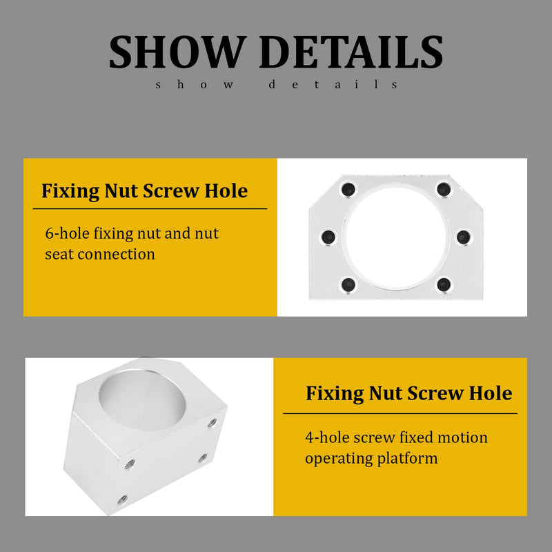 Ballscrew Nut Housing for SFU 2505 / SFU 2510, DSG25H Ball Screw Nut Housing Seat Mount Bracket Holder Base for CNC Router Milling Drilling