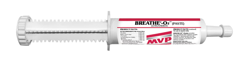 MVP Breathe O'2 Paste (2 doses) Pre-Race Paste to Support Lung/Airway Function & Recovery in Horses