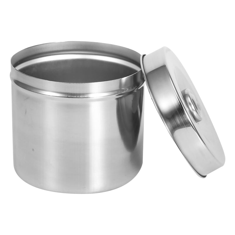 Stainless Steel Gauze Jar, Stainless Steel Ointment Jar Dressing Cotton Box Iodophor Gauze Container with Lid Convenient Storage for Medical Supplies First (12cm Gauze Cylinder)