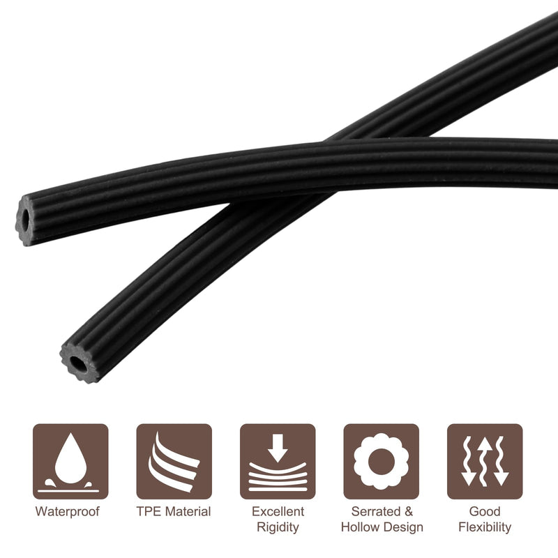 uxcell Screen Spline, 0.09" x 25ft Round Window Screen Repair Retainer Spline for Door Window Screens Replacement, Black