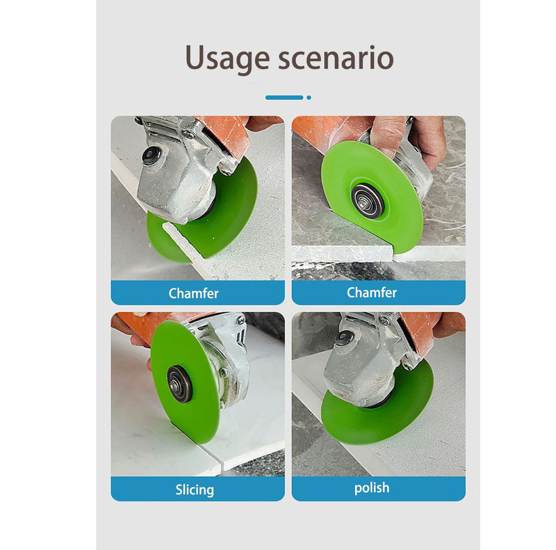 Indestructible disc 5.0 -Rock Plate Flat Grinding Blade, Ceramic Tile, Marble Edge Trimming, 45 Chamfer Grinding Cutting Blade, Ultra Wide fine Sand Sweeping Saw Blade (3) 3