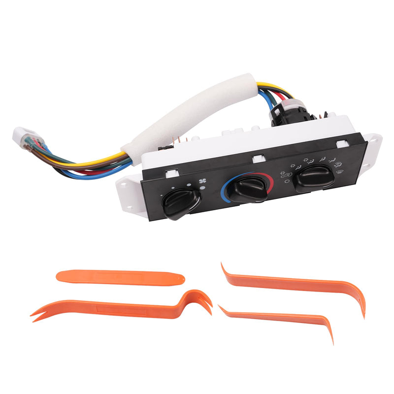 55037473AB HVAC A/C Heater Control Panel Switch Replacement for Jeep Wrangler TJ 1999 2000 2001 2002 2003 2004 with Blower Motor Switch Replace HS-373, BL101