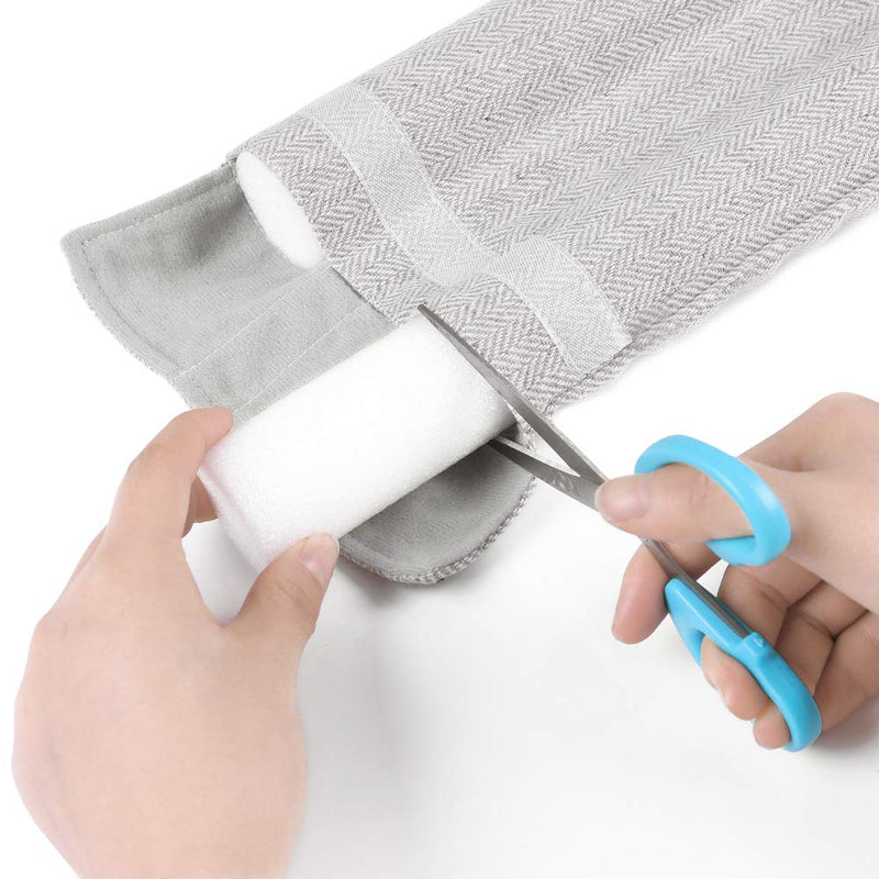 VISEMAN 36 Inch Under Door Stopper-Door Noise Blocker, Double Sided Door Stopper, Machine-Washable Nylon-cotton Beige