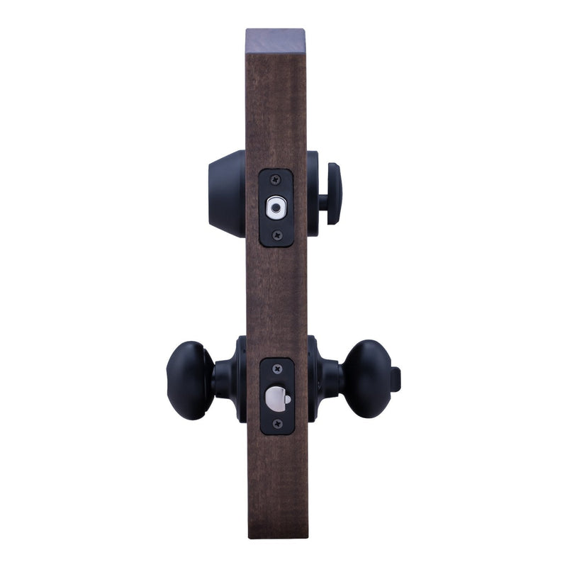 Copper Creek EKDB141BC Egg Door Knob Keyed Alike with Deadbolt Combination, Black