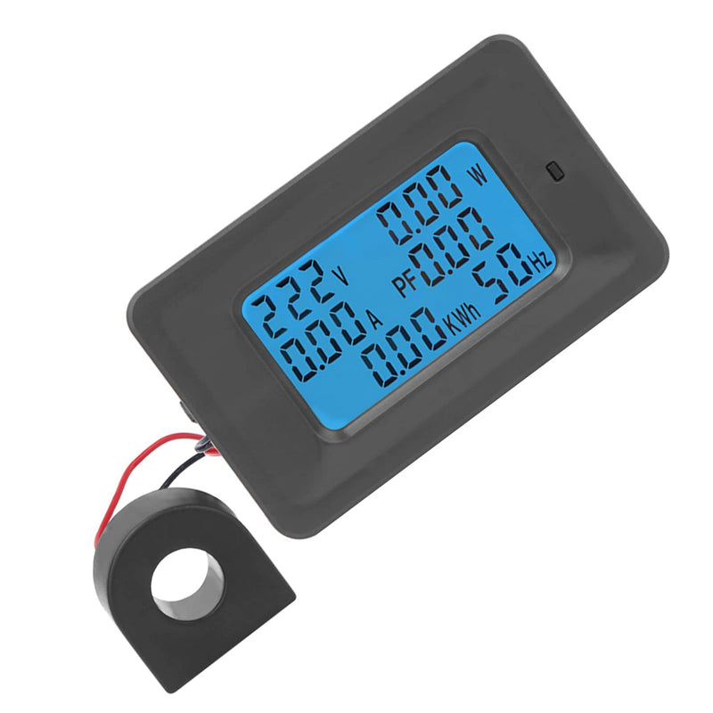 Hilitand 6 in 1 Digital LCD Meter, Voltage 110-250V Current 100A Power Monitor Panel with Mutual Inductor Energy 5 Digits- 0.01-99999KWH