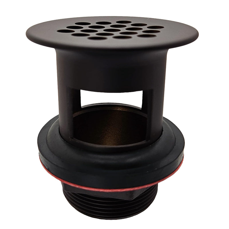 Westbrass D411-2-12 Grid Strainer Lavatory Drain with Overflow Holes - Exposed, Oil Rubbed Bronze