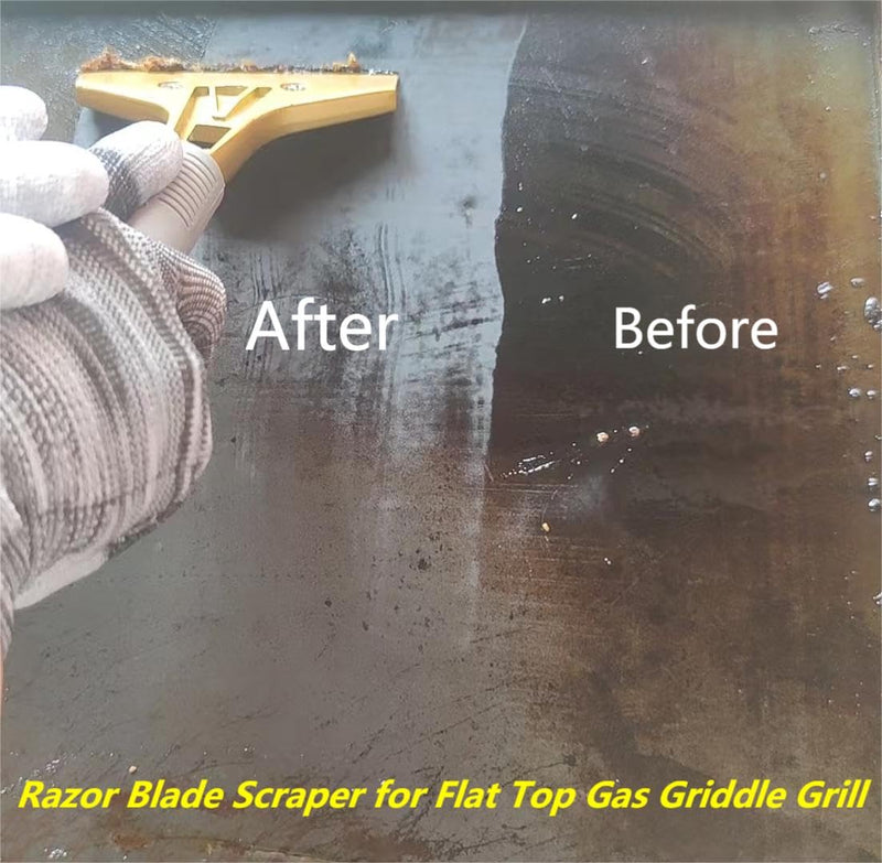 Razor Blade Scraper, 4 In Floor Scraper Tool with 20PCS Extra Metal Blades, Paint Scraper Ideal for Cleaning Stove Top, Windows, Glass, Tiles, Wall, Labels…… 9.9 ounces