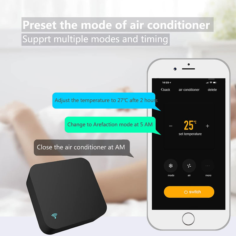 WiFi Smart Remote Controller Smart Home Infrared Universal Remote Blaster,One for All Control AC TV DVD CD AUD Air Conditioner SAT etc,No Hub Required Compatible with Alexa and Google Home(IR) IR