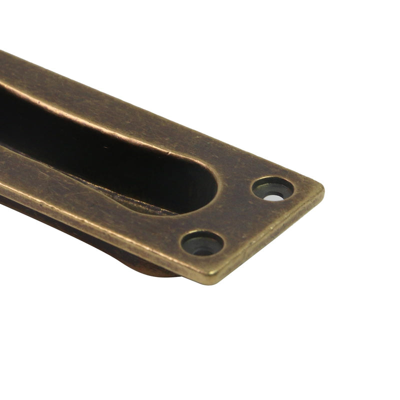 2 Pcs Door Edge Pull,Antique Recessed Finger Pulls for Sliding Door,Cabinet Drawer Closet Door Pulls Handles