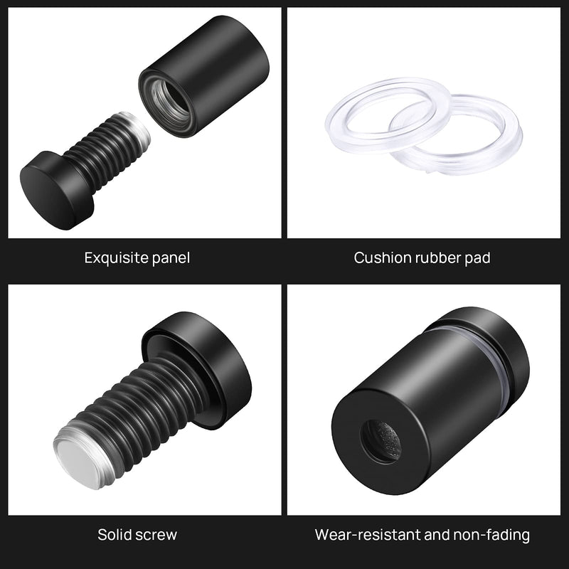 8 Pieces Stainless Steel Standoff Screws Wall Standoff Advertising Nail Mounting Glass Hardware for Advertise Fixing (0.5 x 0.8 Inch) 0.5 x 0.8 Inch