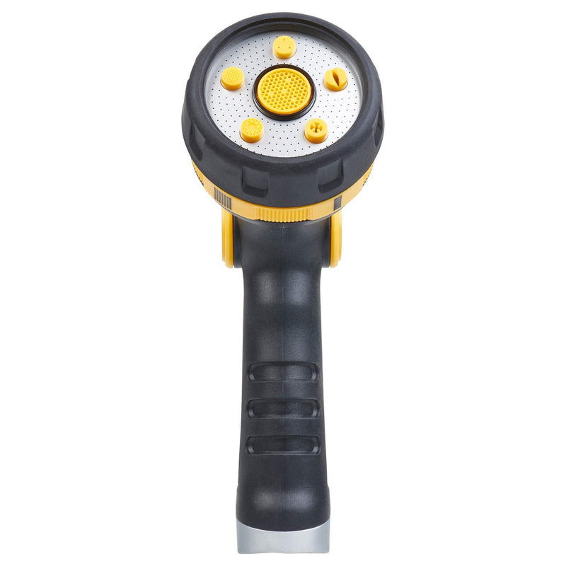 Melnor 65130AMZ RelaxGrip Thumb Control 5 Pattern w/Adpt Nozzle Bundle, QuickConnect Product Adapter, Black, Yellow 5-Pattern