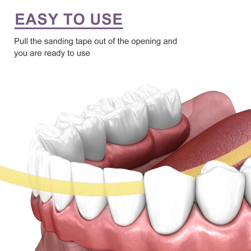 3pcs Dental Polishing Strips, Teeth Sanding Grinding Tool Tooth Polish Abrasive Strip Tooth Polishing Kit Teeth Abrasive Finishing Strip Teeth Cleaning Tool Dental File for Teeth