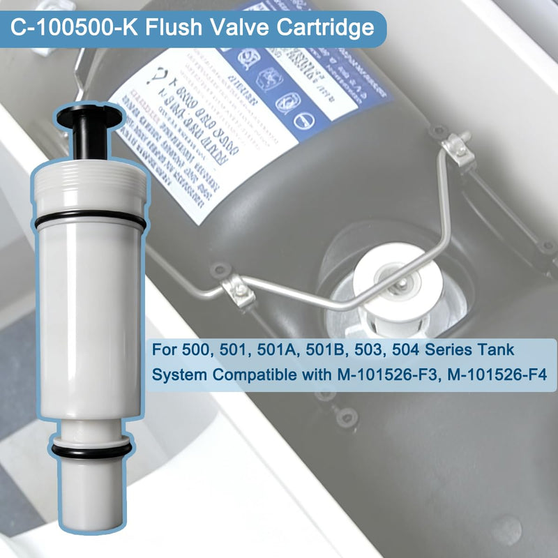 C-100500-K C-100500-Kit Flush Valve Cartridge M-101526-F3 (1 Pack) | Compatible with Flushmate III 503 IV 504 500 501 501A 501B Tank Systems, Replaces C-100500-Kit M-101526-F3 C-100500 Assembly 1 Pcs