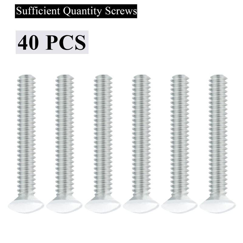 40 Pieces Wall Plate Screws, 1.2 Inch Long Outlet Screws Perfect Replacement for Outlet Cover Screws,Switch Plate Screws, Light Plate Screws 1.2", 40 pcs