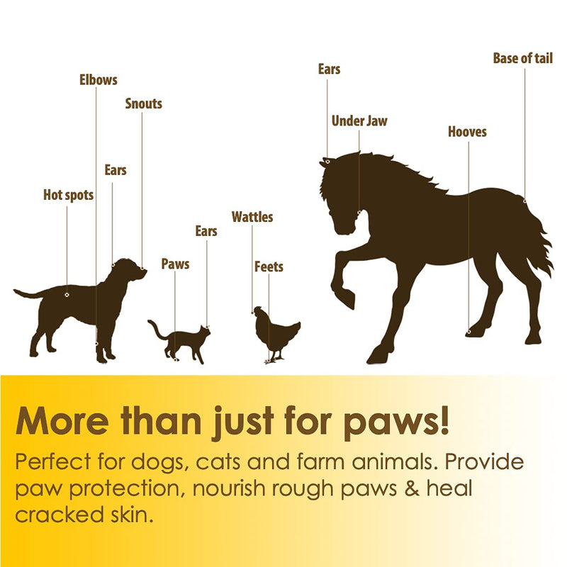 [8 OZ/0.18 OZ/0.36 OZ] Natureland Organic Paw Wax for Dogs and Cats, Natural Outdoor Protection to Heal, Repair, and Protect Dry, Chapped, or Rough Pads, Helps Protects Paws on Snow, Sand, or Dirt 1 Pack * 0.18 OZ - PawsPlanet Australia