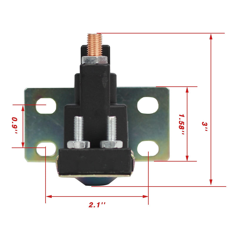 Golf Cart Solenoid 14 Volt 200A 4 Terminal Replacement for 1994-Up E-Z-GO TXT Gas Medalist ST Series 27153-G01 27153G01 612813