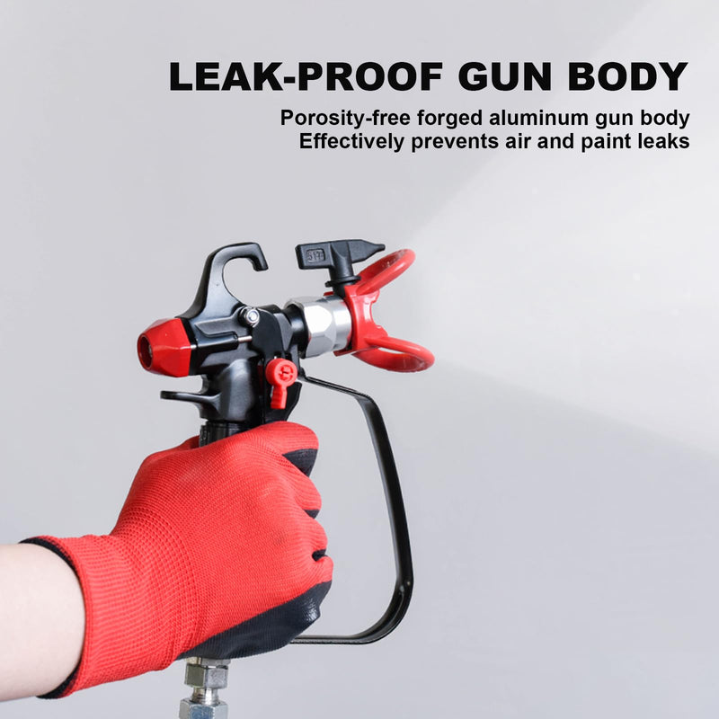 AEROPRO Tools Airless Paint Sprayer Gun，5 Spray Tips & 10 Filters Black