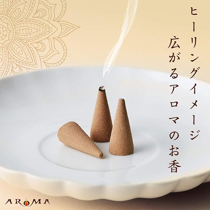 Global Product Planning Aroma Incense Great Spirit, 16 Capsules (Cone Type Incense, Burning Time About 20 Minutes, Soothing Wood Scent) - NewNest Australia