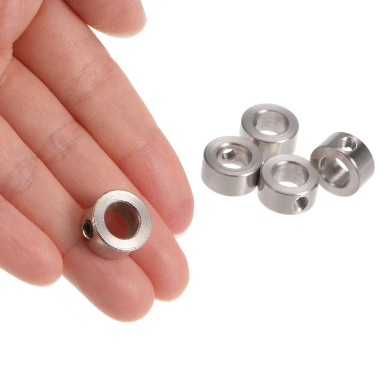 uxcell 10pcs Set Screw Collars 8mm Bore Shaft Collars, 14mm OD, 7mm Width, Landing Gear Stopper Wheel Collar