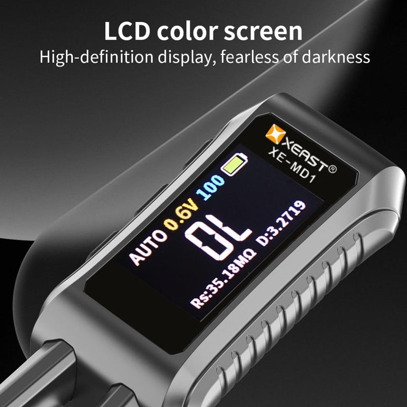 10KHz LCR Meter Tweezer Digital Smart SMD Tester Mini ESR Meter, Capacitance Inductance Continuity Resistor Voltage Diode Tester 9999 Count Electronic Component Analyze Portable Tools