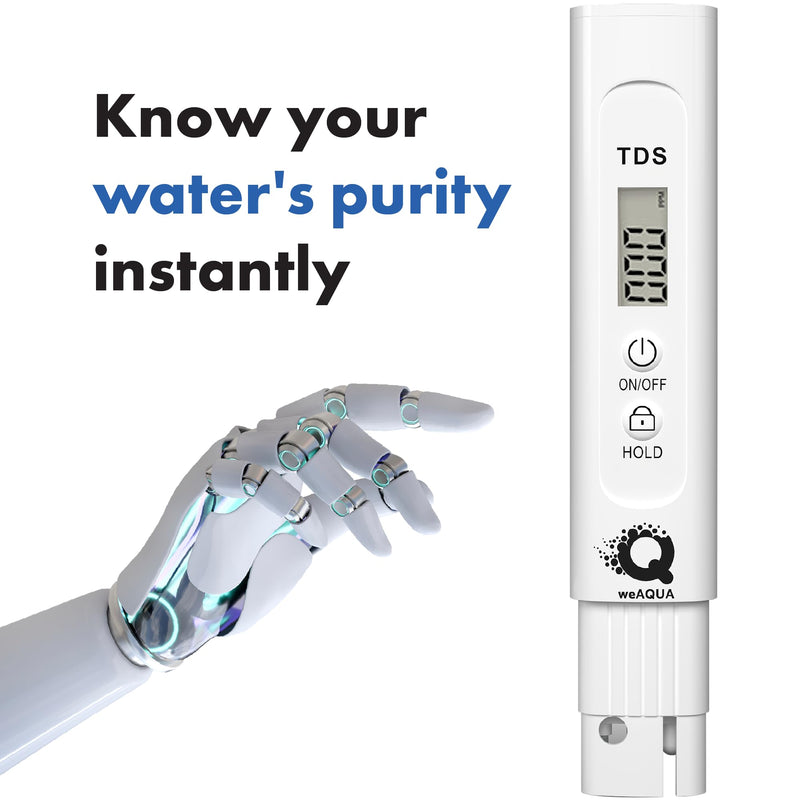 TDS Meter AI-Supported Self-Calibrating for Accurate Results - Total Dissolved Solids Meter- Water Quality Tester Ideal for Drinking Water, Hydroponics, TDS and PPM Measurement TDS Pro