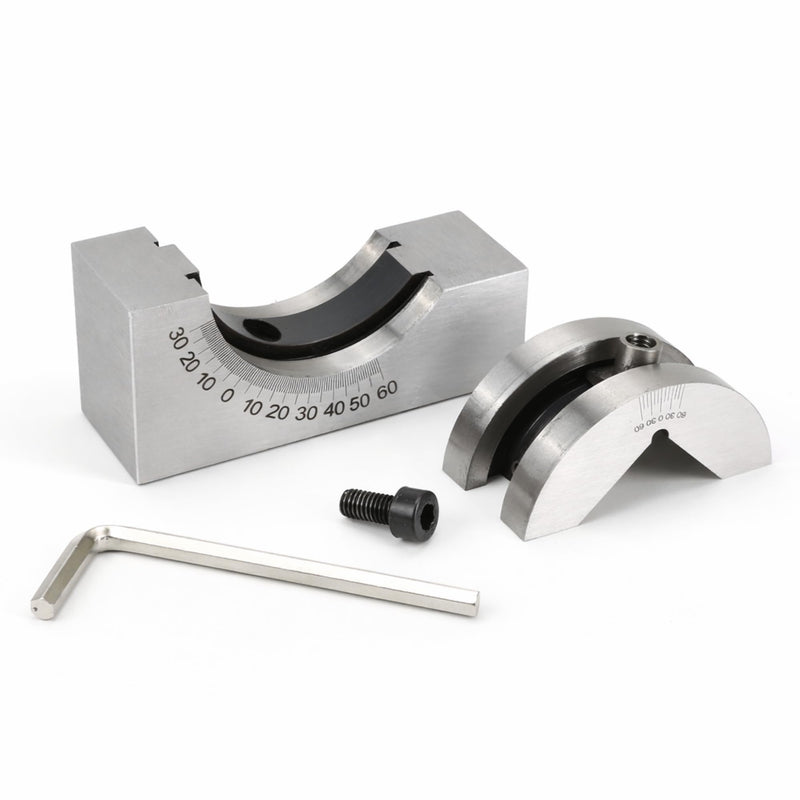 Adjustable Angle V Block Milling Gauge Set, Stainless Steel Micro High Precision Setup with Wrench, 0–60° AP25 for Lathe Machinist Tool, Magnetic Machining Clamp Finder