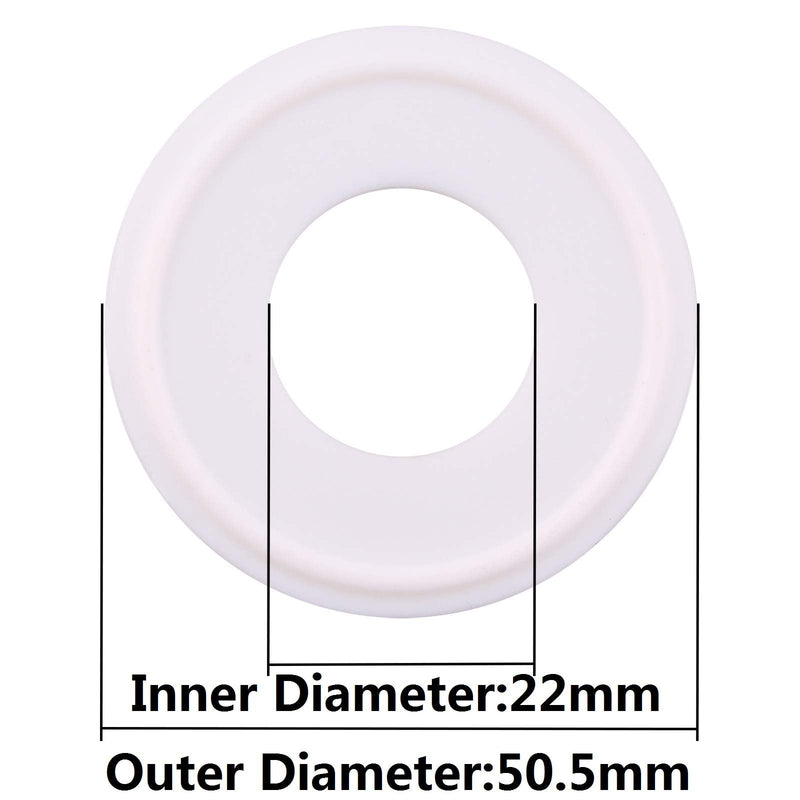 DERNORD White PTFE (Teflon) Gasket Tri Clamp O-Ring - 1 Inch (Pack of 20) Pack of 20