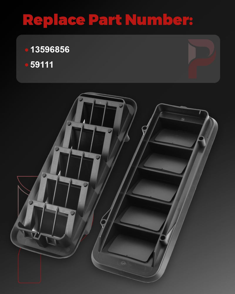 2PCS Back Panel Air Vent Relief Grille, Cabin Pressure Air Vent Relief Valve Panel Grille Compatible with Silverado 1500 2500 3500 Sierra 1500 2500 3500 Colorado Canyon Replace 13596856