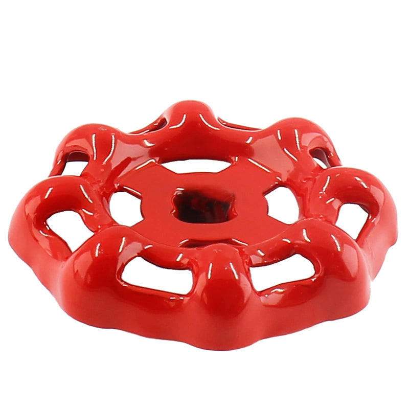 BokWin Metal Outside Faucet Round Wheel Handle Hose Bib Handle Water Spigot Handle Square Broach 6x6mm, Valve Wheel Handle Paint Cast Steel Red(1 Pcs) 1
