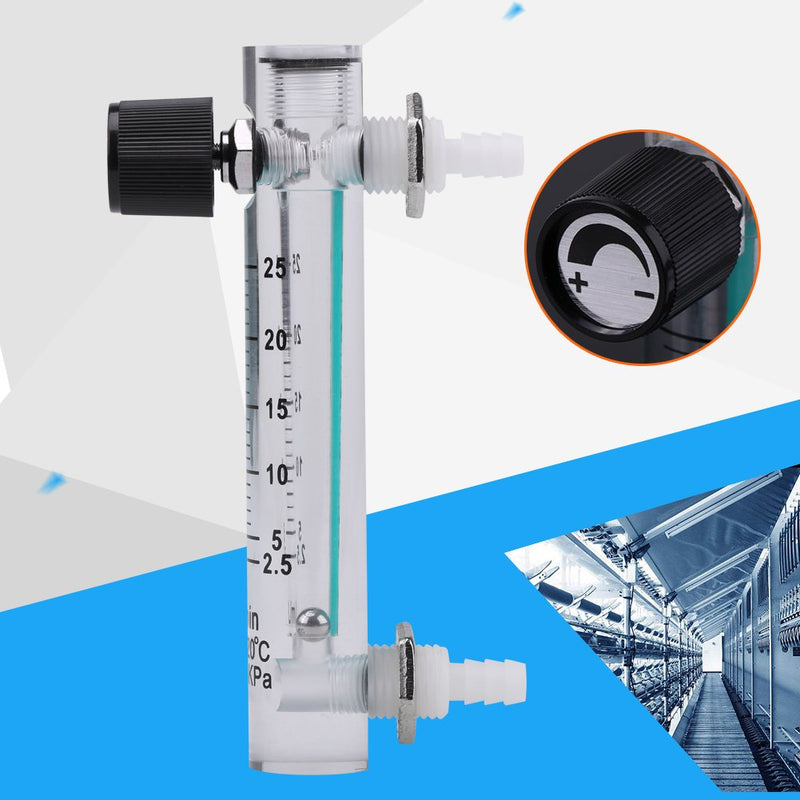 Air Flowmeter, Air Meter Air Flowmeter Control Valve 2.5-25 LPM Flowmeter Suitable for Air Measuring