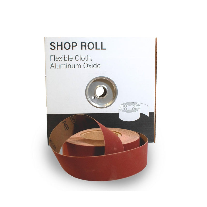 VSM 2" x 50yd (150'), 80 Grit (Medium) Aluminum Oxide Sanding Shop Roll, F-Weight Cotton Cloth Backed Sandpaper Roll for Hand Finishing, Woodworking, Metal Working, Polishing