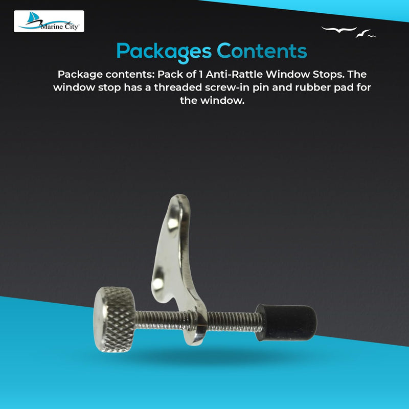MARINE CITY Anti-Rattle Window Stop – 304 Stainless Steel, Corrosion-Resistant Boat Lock, for Boats, Yachts, Marines 1 PCS