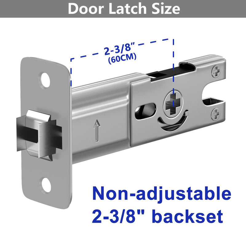 Round Pocket Door Lock with Indicator,1 Pack Satin Nickel Contemporary Privacy Pocket Door Hardware,Flush Pocket Door Latch(2-3/8" Backset) for 1-3/5" to 2-1/8" Thickness Door,Brushed Nickel Round Lock with Indicator - 1 Pack Brushed Nickel