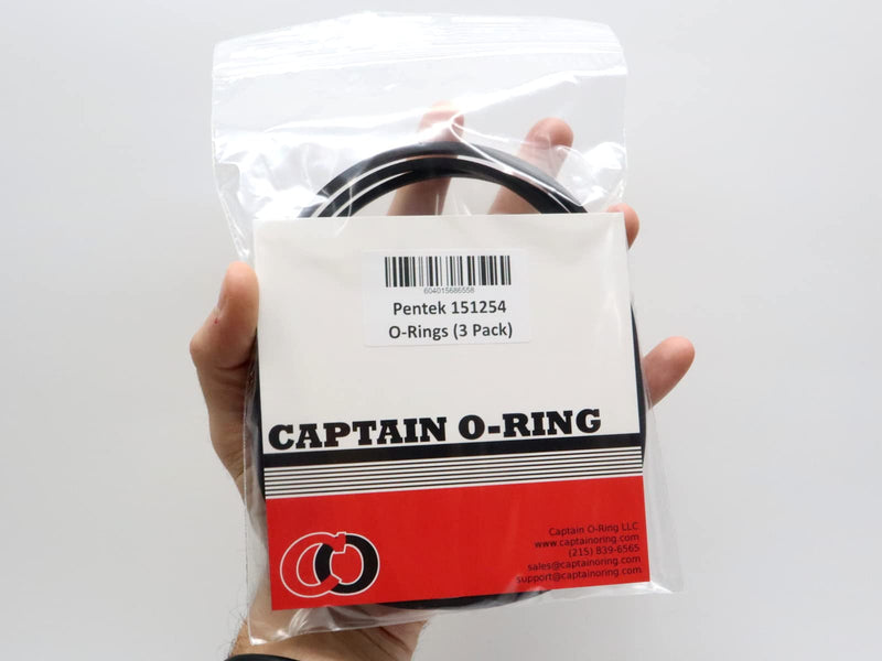 Captain O-Ring - Replacement 151254/68898-31 / OK8 / WBC-OR Square O-Ring for Pentek, 3M, Omnifilter, American Plumber (3 Pack)