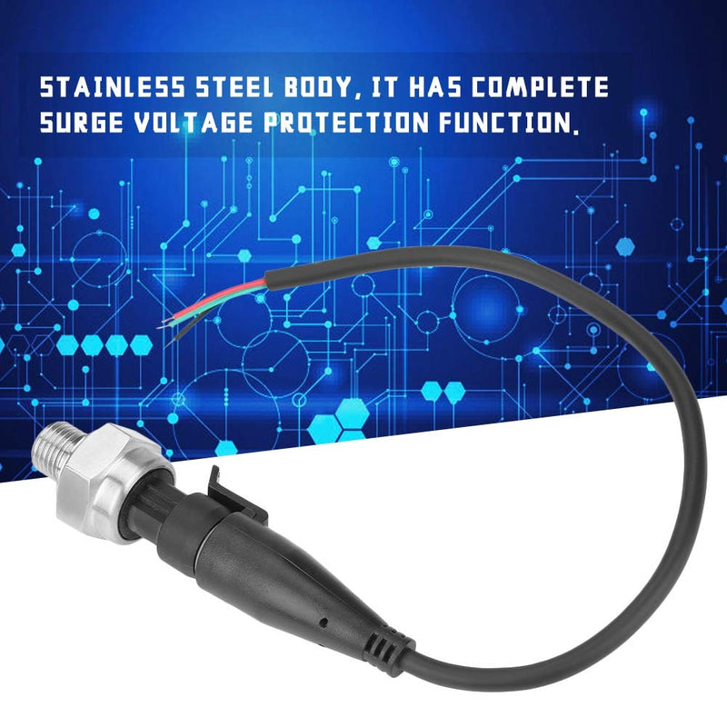 Pressure Transducer Stainless, pressure transducer 5 psi pressure transducer sensor 10 psi steel Pressure Sender Sensor G1/4" for Oil, Gas and (0 10PSI)(0-10PSI)