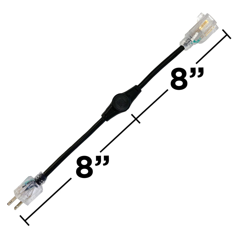 ThermaCord 120v Heat Cable Controller, Weatherproof Outdoor Thermostat, Energy-Saving, Turns Heat Cable On and Off Automatically, UL-Certified, Industrial Grade, Fits Outdoor Outlets, 16” Long