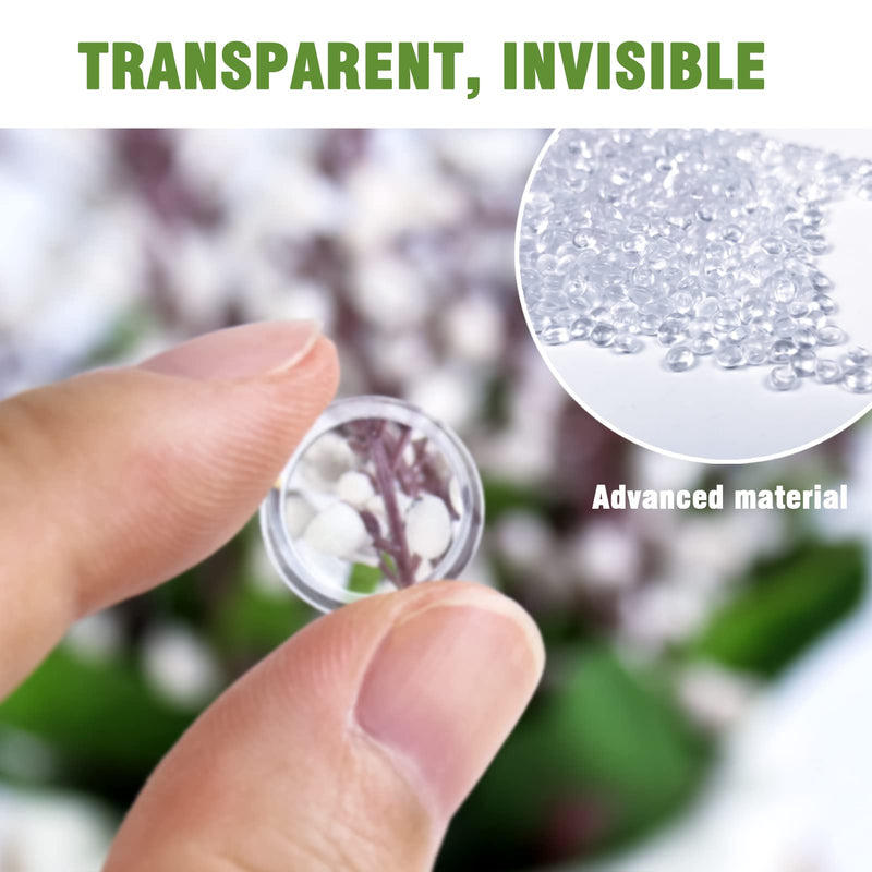 Super High Viscosity Cabinet Door Bumpers -250 pcs 1/2”Diameter Clear Adhesive Pads New PU Material Glass Hardware Bumpers for Drawers, Glass Tops, Small Furniture(250pcs) 250PCS 12.7*3.5mm