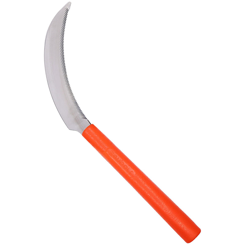 Zenport K208P Harvest Sickle with Plastic Handle, Light Serration, 6.5-Inch Stainless Steel Blade , Orange 1
