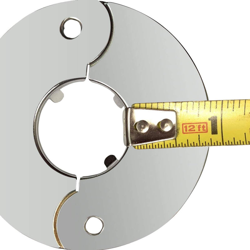 Floor and Ceiling Plate Cover Split Flange Replacement and Repair Kit, Fits 3/4 Inch IPS Galvanized Pipe or 1 Inch Copper Pipe, Chrome Finish (Pack of 6)