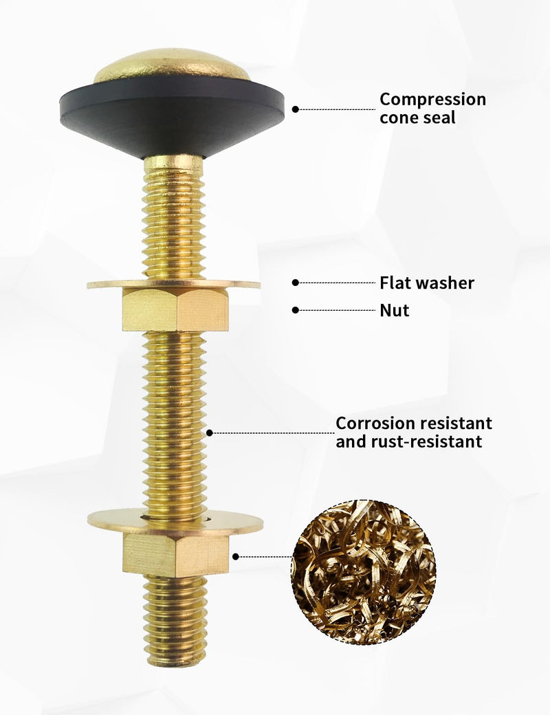 Toilet Flush Valve Fit for American Standard Champion 4/Titan/Duravit/Flush Valve Replace American Standard 4149a/4215a/4260/4266 Toilet Parts, Includes Flapper/Gasket/4PCS Bolt