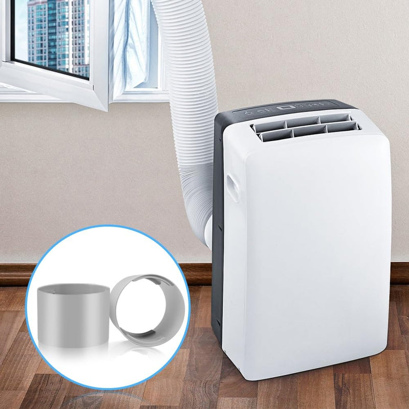 5.9 inch Air Conditioner Hose Coupler, AC Hose Extension Portable Air Conditioner Hose Connector Support Clockwise Counter-Clockwise Thread, Grey 1